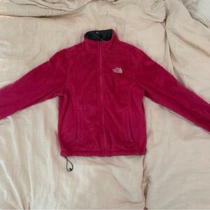 The North Face Hot Pink Fleece Zip Up Jacket
